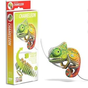 Eugy 3D Cardboard Chameleon Model Kit NEW Building Set with Glue